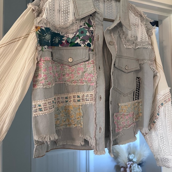 POL Jackets & Blazers - POL Jean and lace jacket